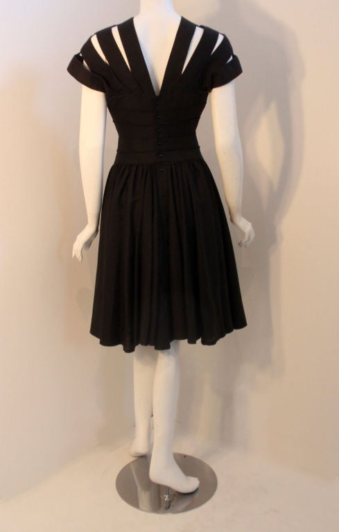 Thierry Mugler Black Knee Length Cocktail Dress 1