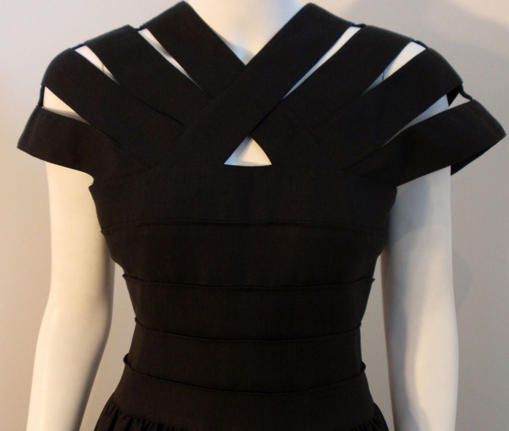 Thierry Mugler Black Knee Length Cocktail Dress 2