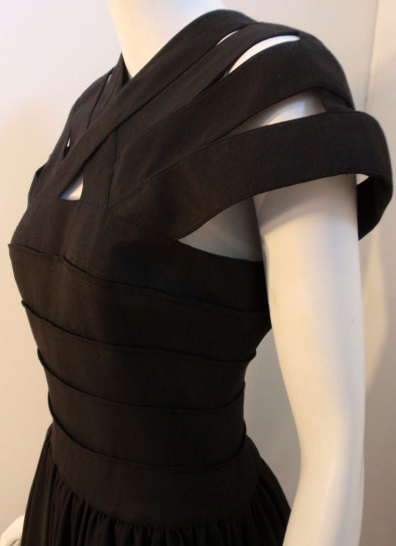 Thierry Mugler Black Knee Length Cocktail Dress 3