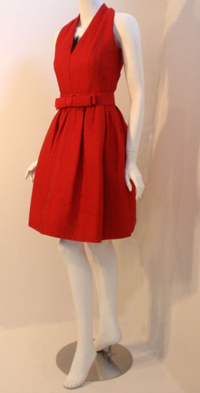 Christian Dior Haute Couture Red Cocktail Dress, Circa 1960 at 1stDibs
