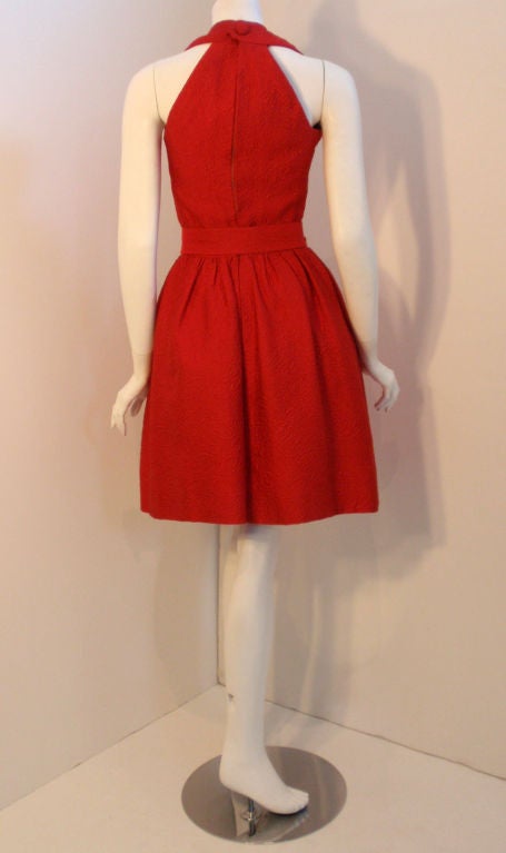 Christian Dior Haute Couture Red Cocktail Dress, Circa 1960 1