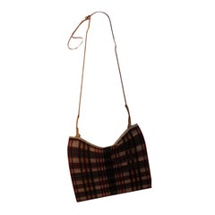 Vintage Issey Miyake Plaid Pleated Shoulder  Bag