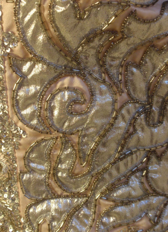Giacca da sera Laclede's Lite Pink in seta con perline, circa 1980 in vendita 4