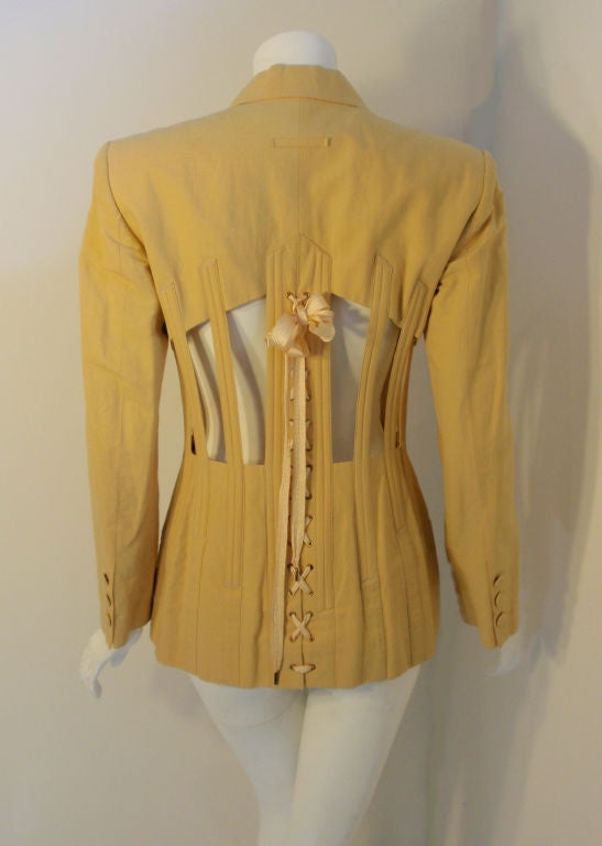 Women's Jean Paul Gautier Rare Custard Jacket, Circa 1980