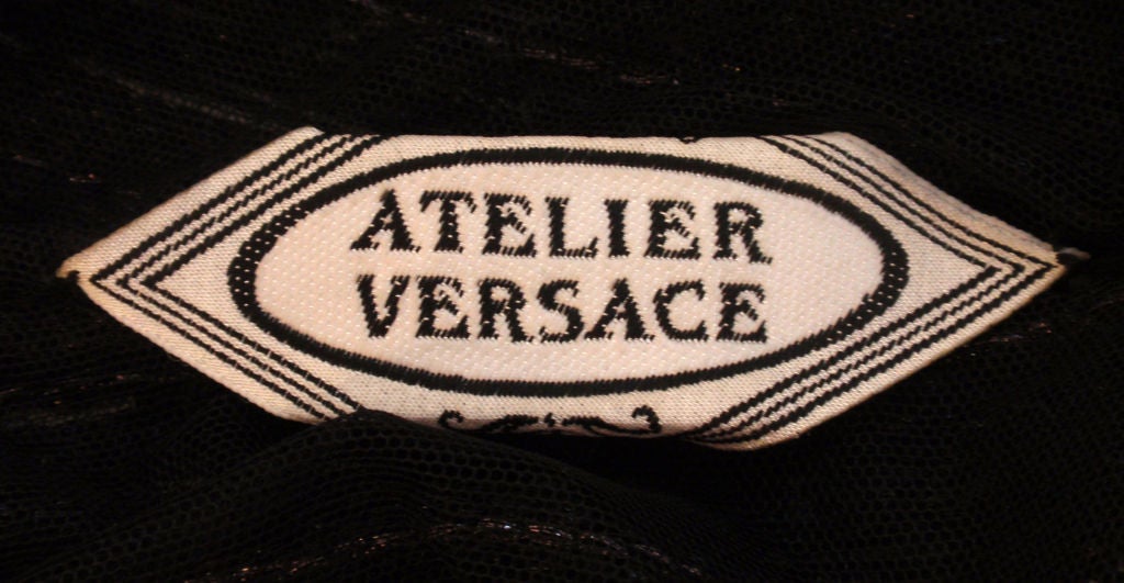 Atelier Versace Sheer Black Beaded Tank Top, Circa 1990 at 1stdibs