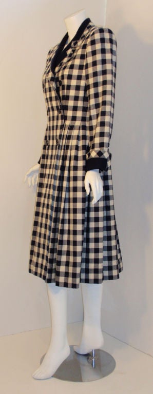 cream plaid dress