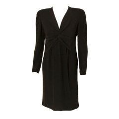 Valentino Black Long Sleeve Silk Cocktail Dress, Circa 1990s 11