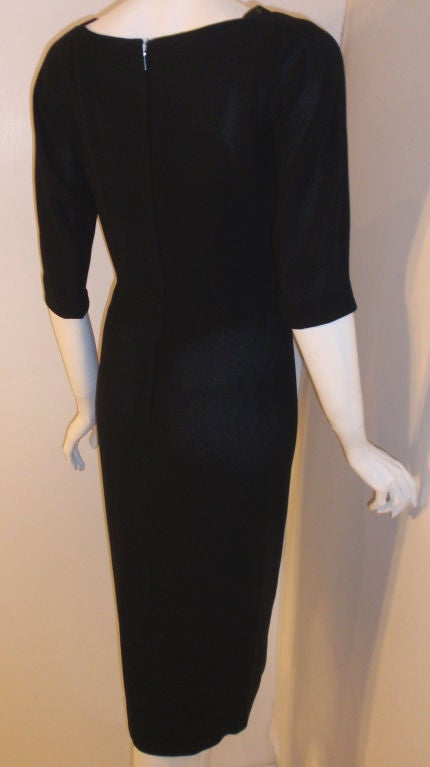 Dorthy O'Hara Vintage Black Cocktail Dress, Circa 1940 For Sale 2