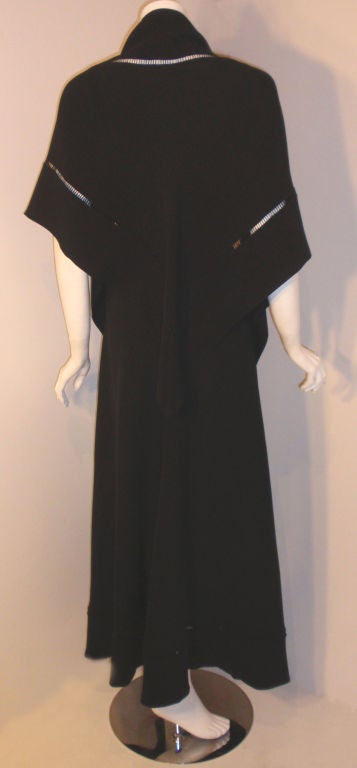 Christian Dior Haute Couture 2-teiliges schwarzes Kleid mit Schal, Betsy Bloomingdale 1970er Damen im Angebot