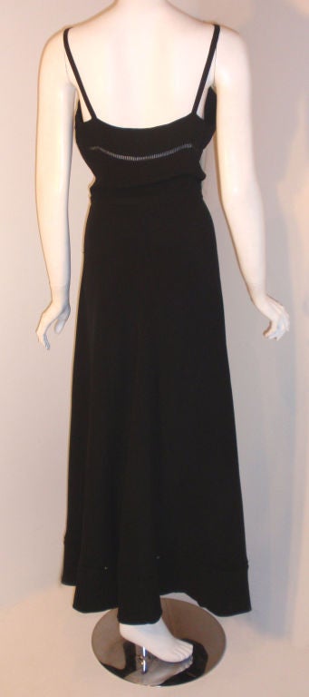 Christian Dior Haute Couture 2pc Black Gown w/Shawl, Betsy Bloomingdale 1970s For Sale 2