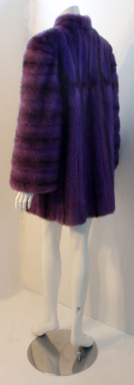 This purple mink jacket by Christian Dior is available to be viewed privately in our Beverly Hills boutique couture salon during business hours. Please telephone us with any questions or if you wish to set up a private appointment to view it
