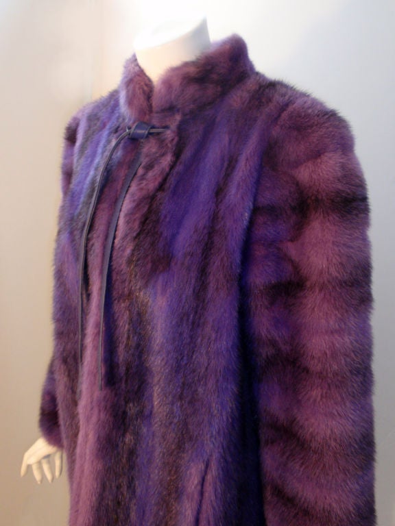 purple dior coat