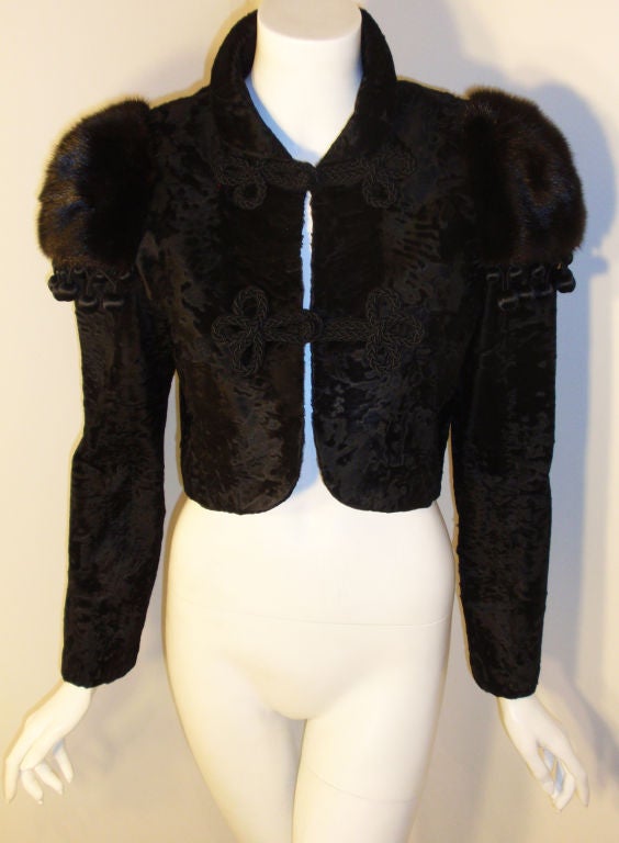 Christian Dior Russian Broadtail and Mink Bolero 2
