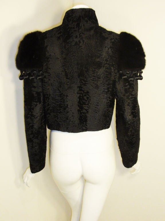 Women's Christian Dior Russian Broadtail and Mink Bolero