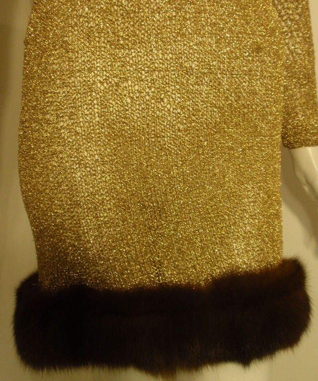 Custom Made Gold Cocktail Dress Worn By Beyonce Knowles 4
