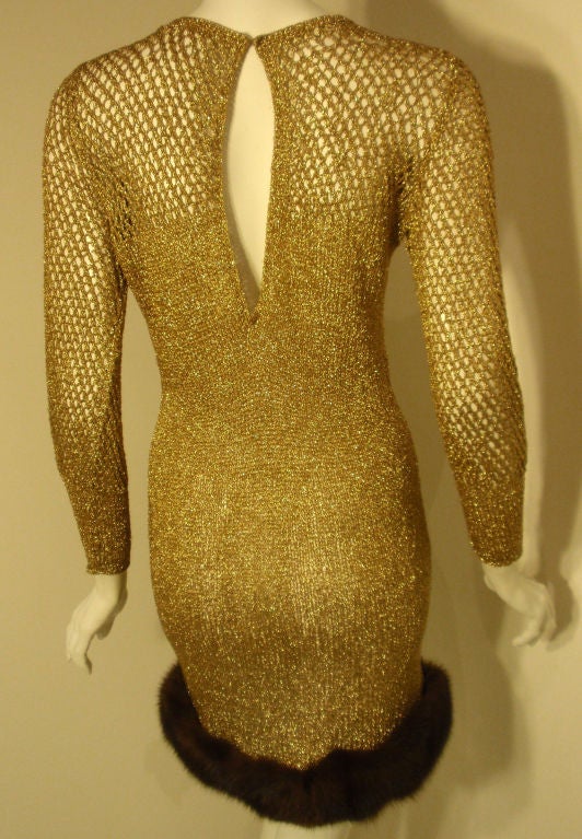 Custom Made Gold Cocktail Dress Worn By Beyonce Knowles 2