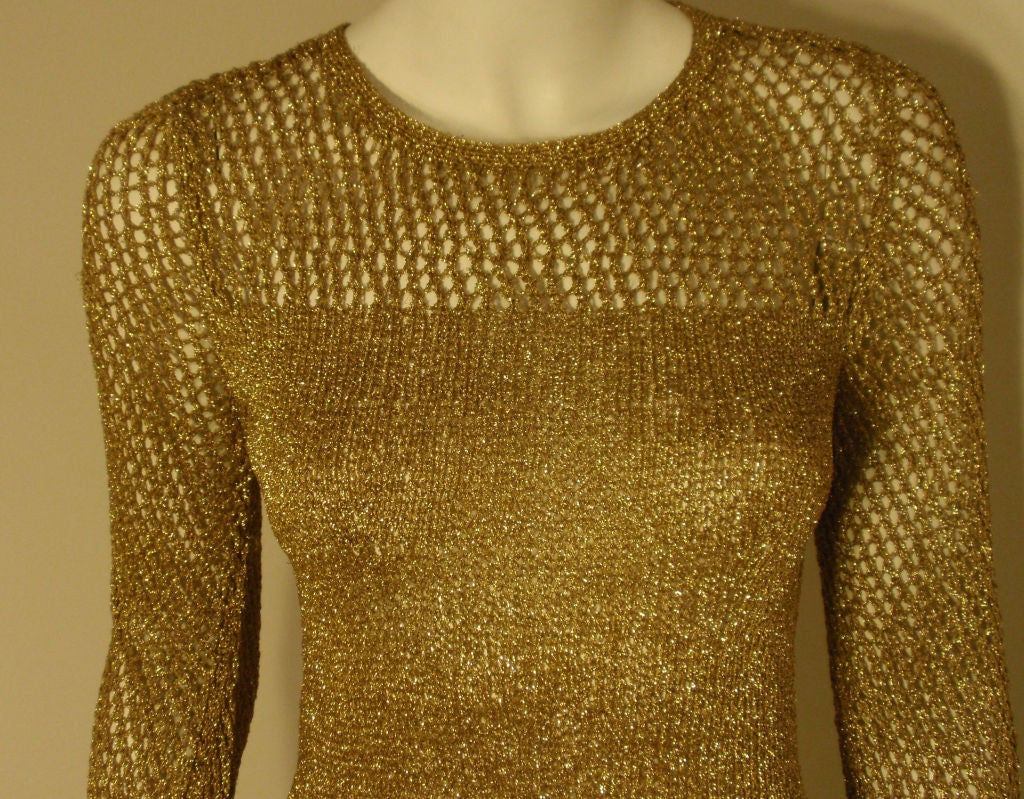 Custom Made Gold Cocktail Dress Worn By Beyonce Knowles 3