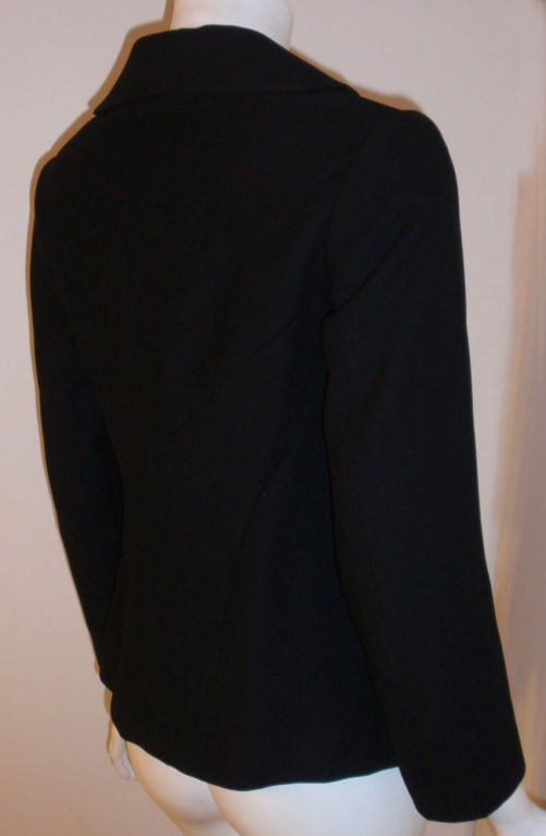 Charles James Rare Black Wool Blazer, Circa 1940 In Good Condition For Sale In Los Angeles, CA