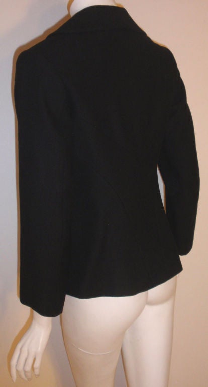 Charles James Rare Black Wool Blazer, Circa 1940 For Sale 1