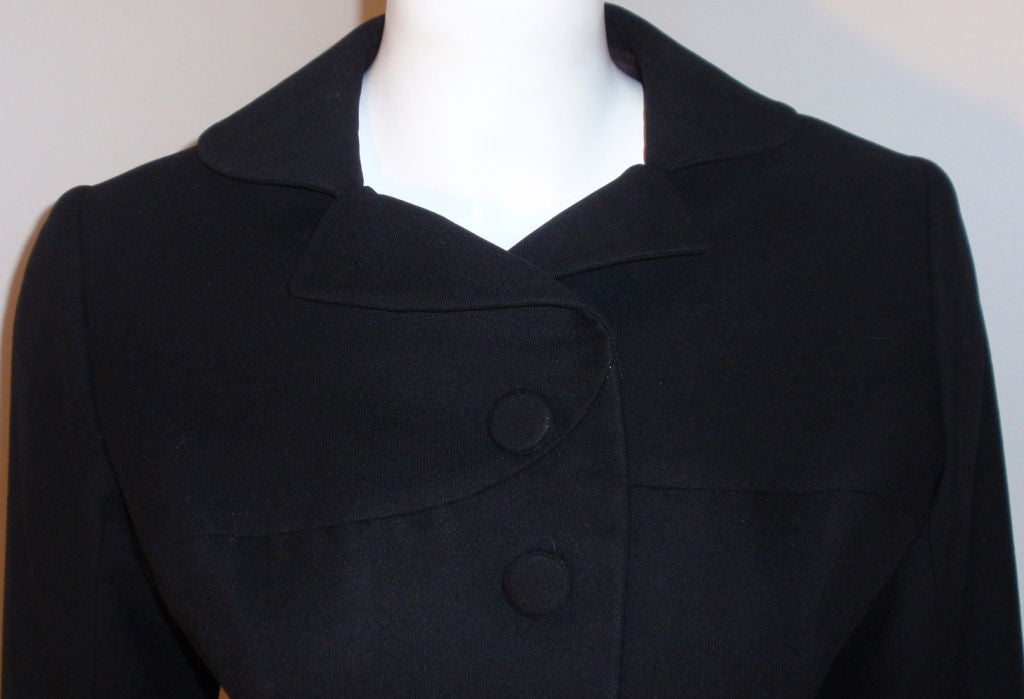 Charles James Rare Black Wool Blazer, Circa 1940 For Sale 3