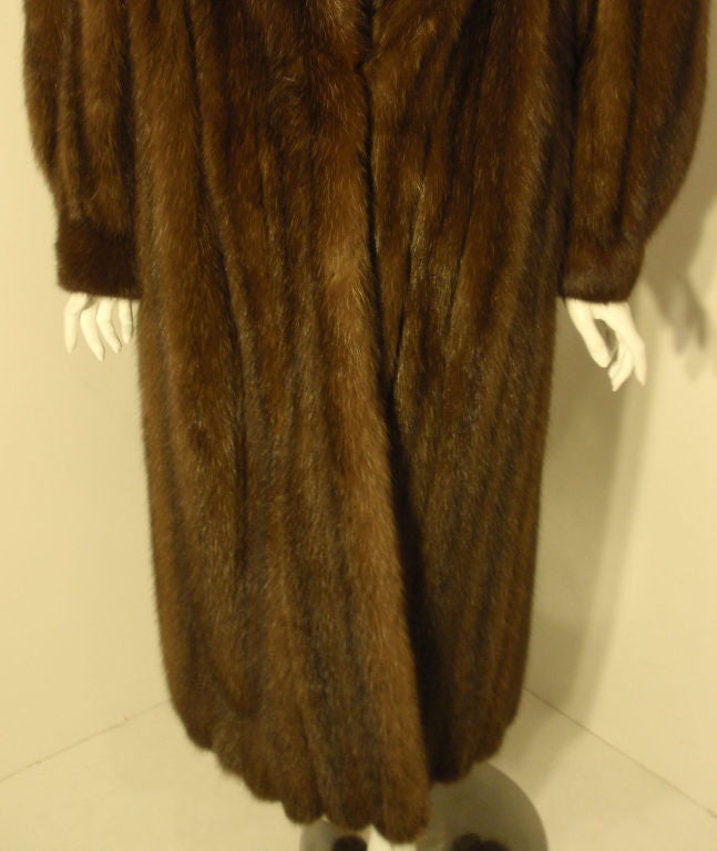 Galanos Vintage Brown Russian Sable Coat, Circa 1960 6