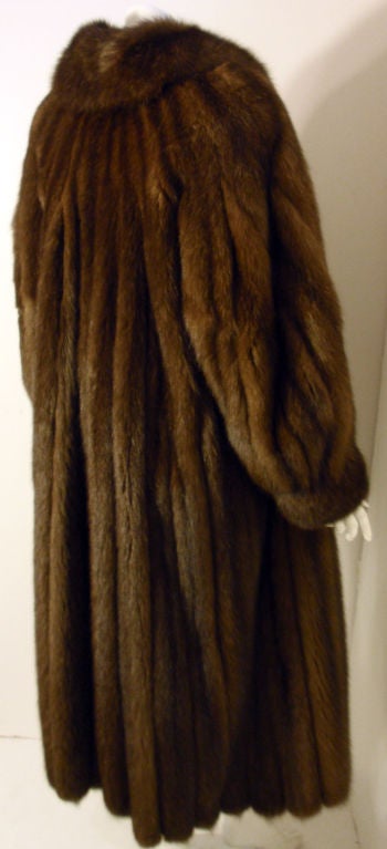 Galanos Vintage Brown Russian Sable Coat, Circa 1960 2