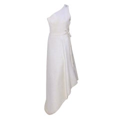 Givenchy Long White One Shoulder Gown, Circa 1970's Betsey Bloomingdale 7