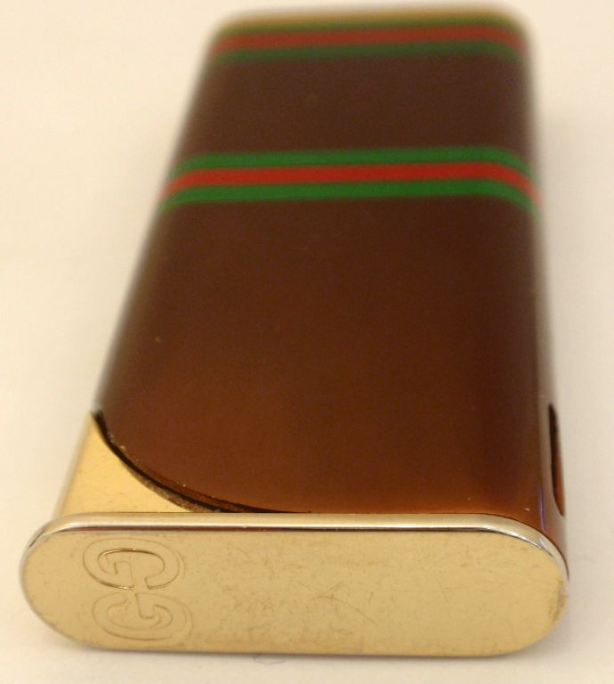 Gucci Vintage Signature Gold Stripped Lighter, Circa 1970 1