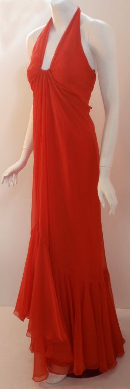 william travilla orange dress