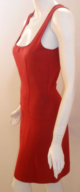 Alaia Red Sleeveless Dress, Circa 1990 4