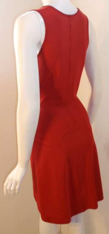 Alaia Red Sleeveless Dress, Circa 1990 5