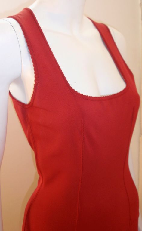 Alaia Red Sleeveless Dress, Circa 1990 7