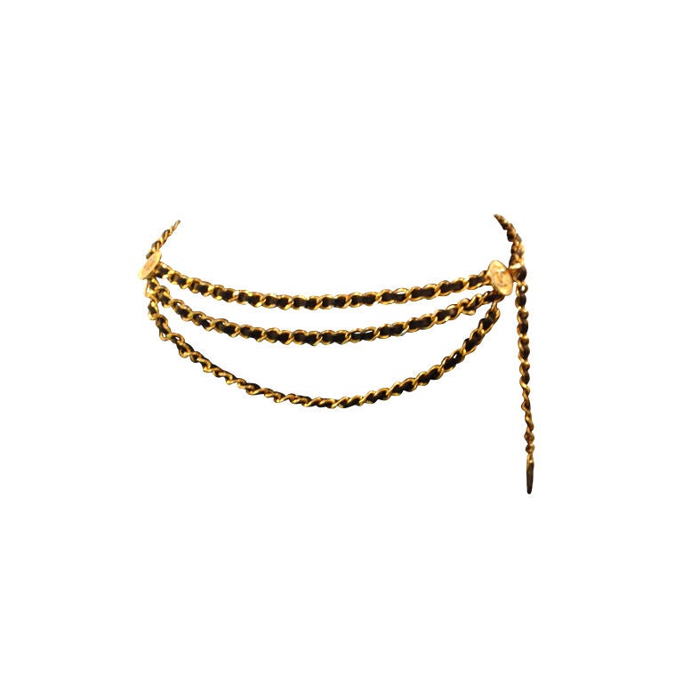 Chanel Gold Chain Logo Belt, Circa 1984
