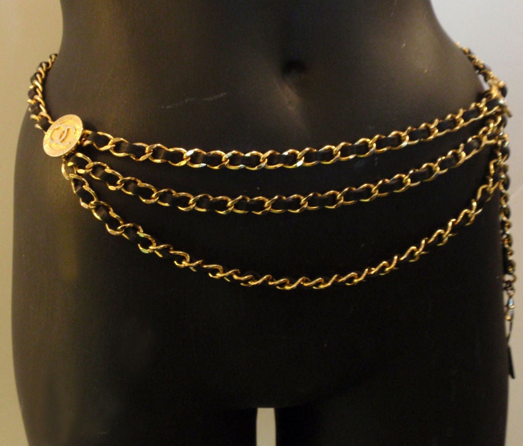 Chanel Gold Chain Logo Belt, Circa 1984 1
