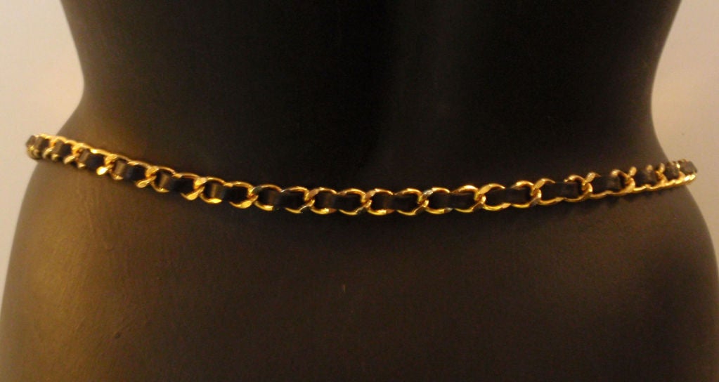 Chanel Gold Chain Logo Belt, Circa 1984 3