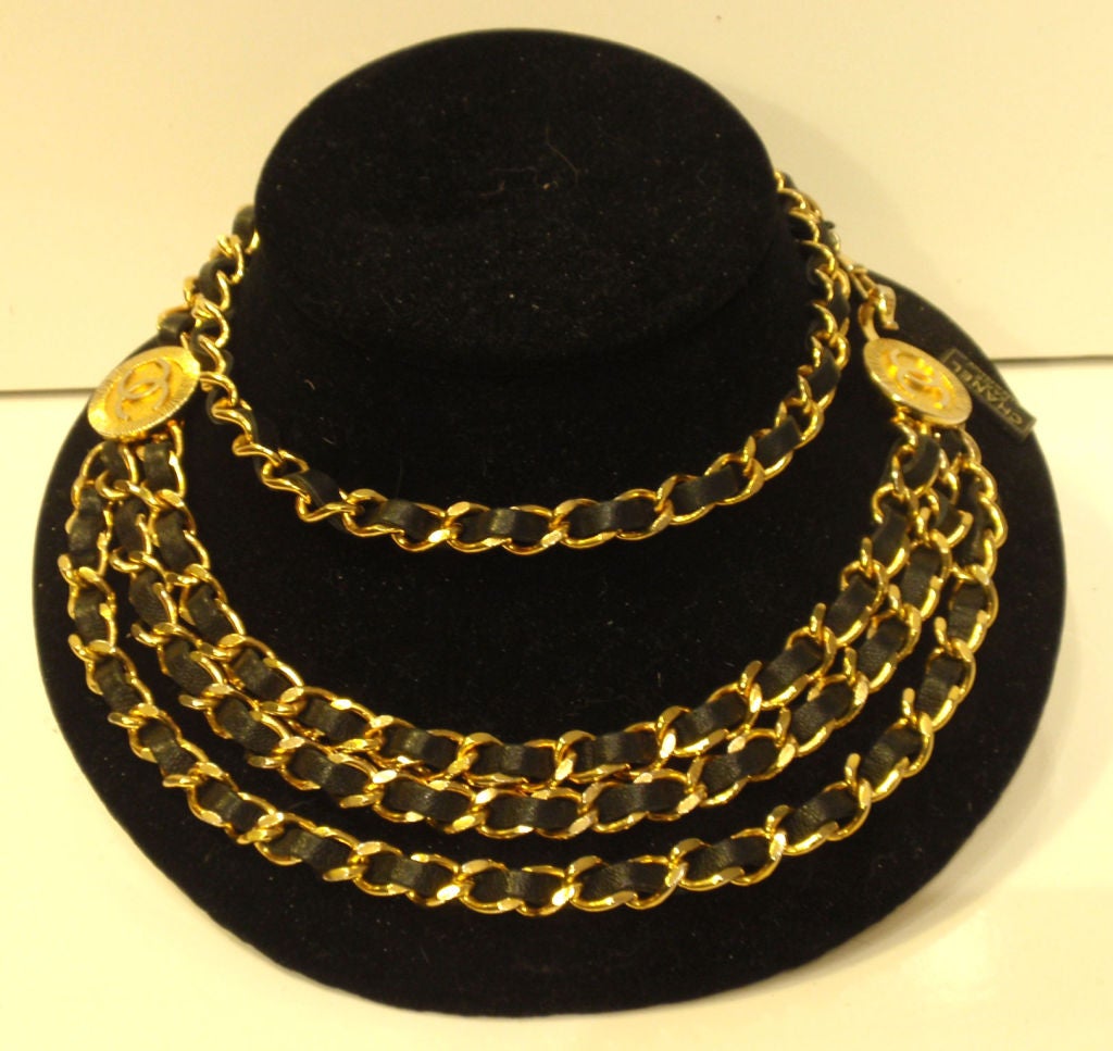 Chanel Gold Chain Logo Belt, Circa 1984 4