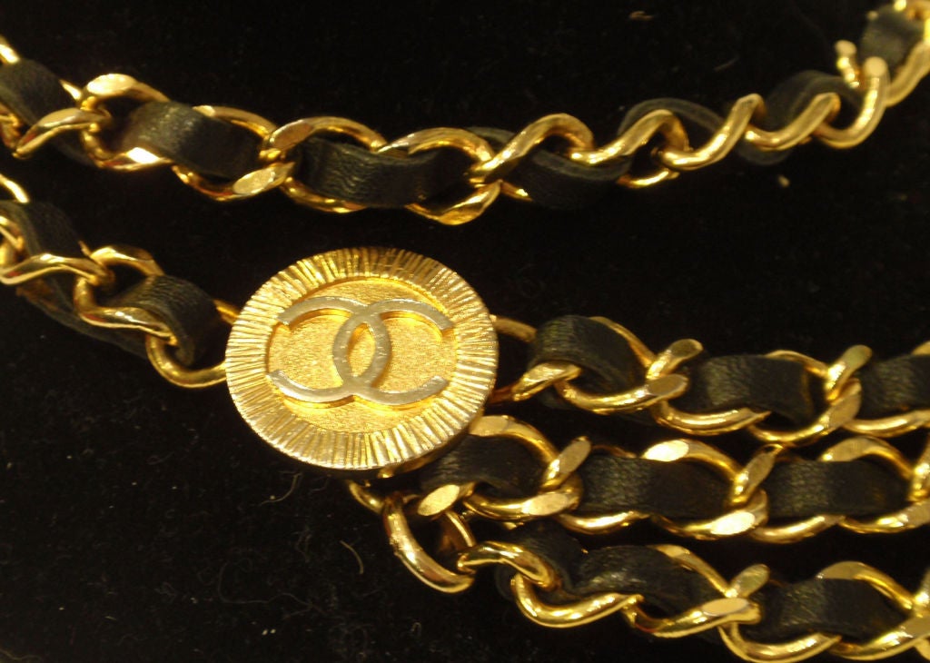 Chanel Gold Chain Logo Belt, Circa 1984 5