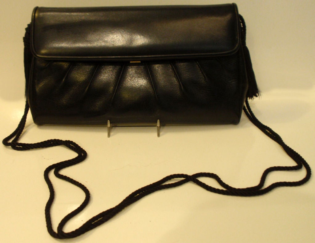 Women's Judith Leiber Vintage Black Clutch/Shoulder Bag, Circa 1970