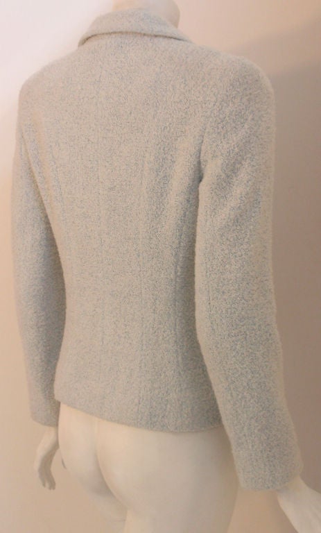 Chanel Light Blue and White Speckled Jacket, Circa 1990 3