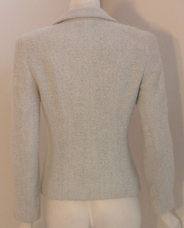 Chanel Light Blue and White Speckled Jacket, Circa 1990 4