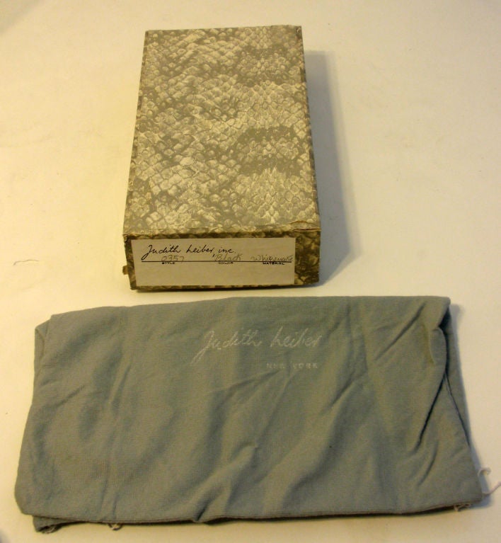Judith Leiber Vintage Beige Snakeskin Clutch/Shoulder Bag 6