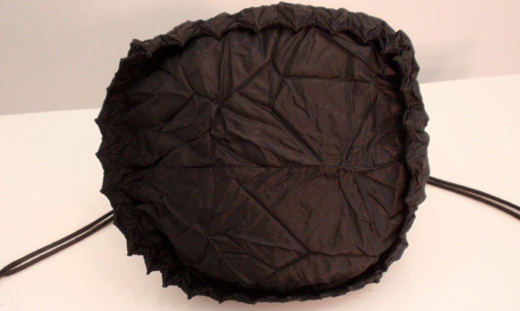 Issey Miyake Black/Gold Reversible Drawstring Bag 1