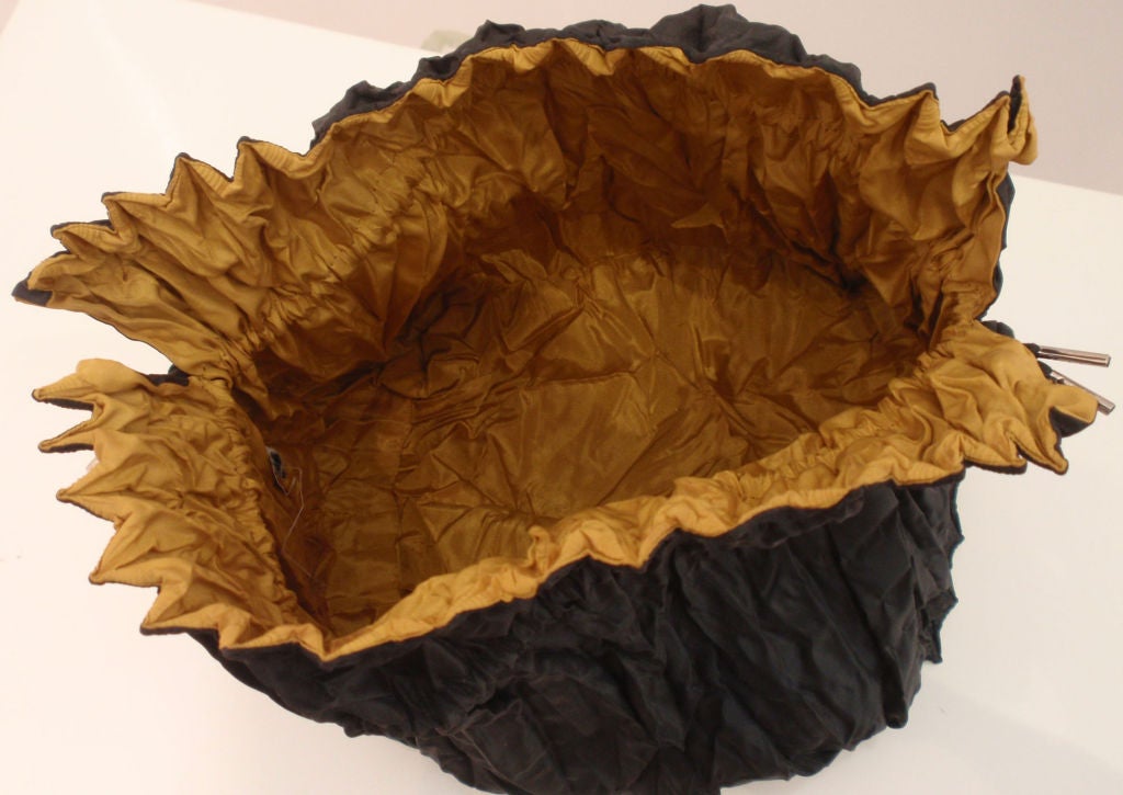 Issey Miyake Black/Gold Reversible Drawstring Bag 2