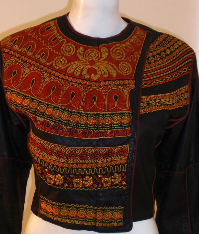 Jean Paul Gautier Black Leather Jacket, Circa 1980 1