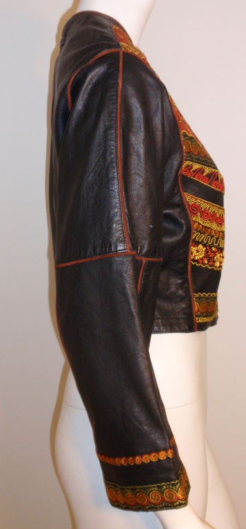 Jean Paul Gautier Black Leather Jacket, Circa 1980 3