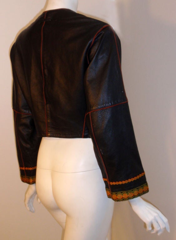 Jean Paul Gautier Black Leather Jacket, Circa 1980 4