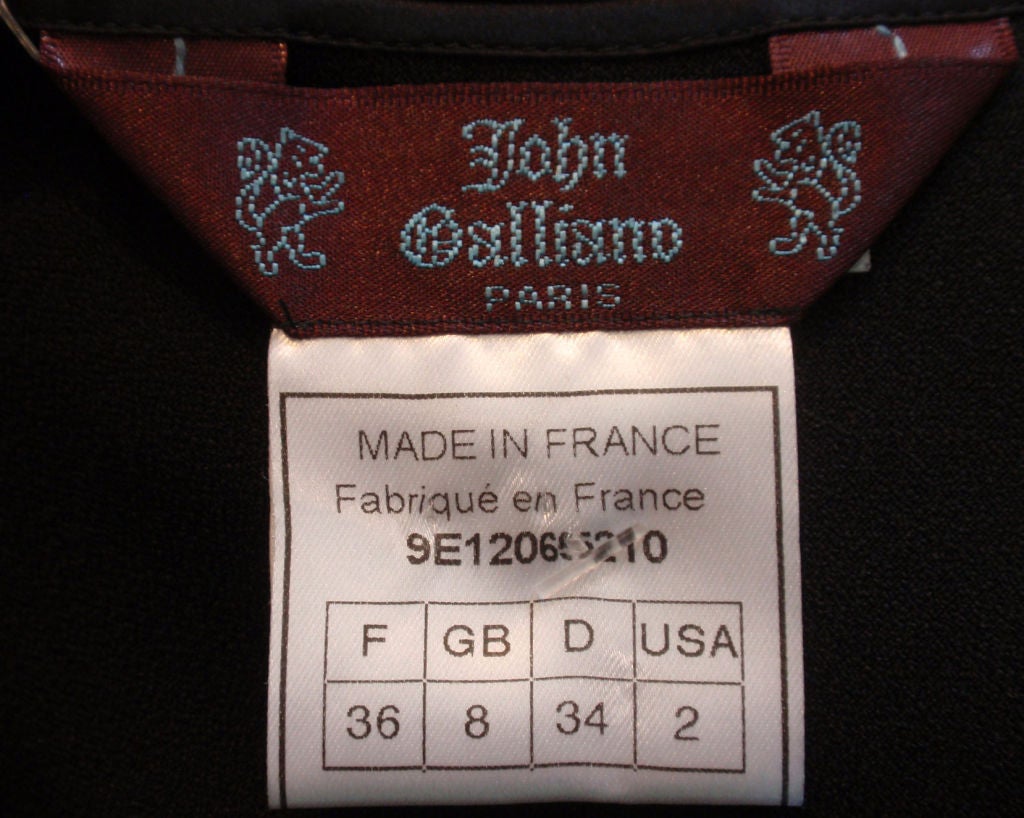 John Galliano Black Cocktail Dress