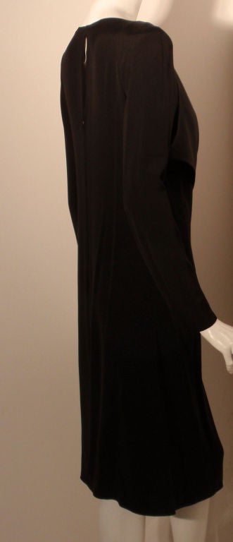 Chloe Black Long Sleeve Dress With Beading, Circa 1980 For Sale 4