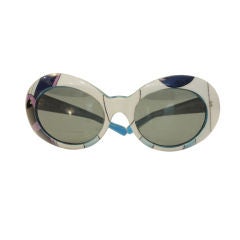 Retro Emilio Pucci Mod Signature Print Sunglasses, Circa 1960
