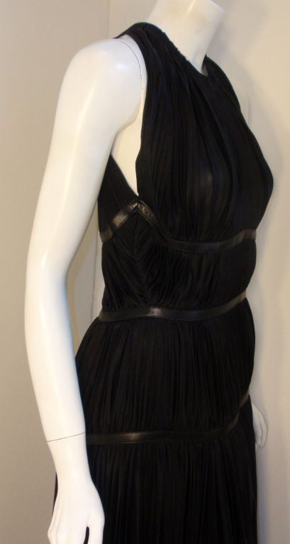 Prada Long Black Pleated Dress, Circa 1990 2